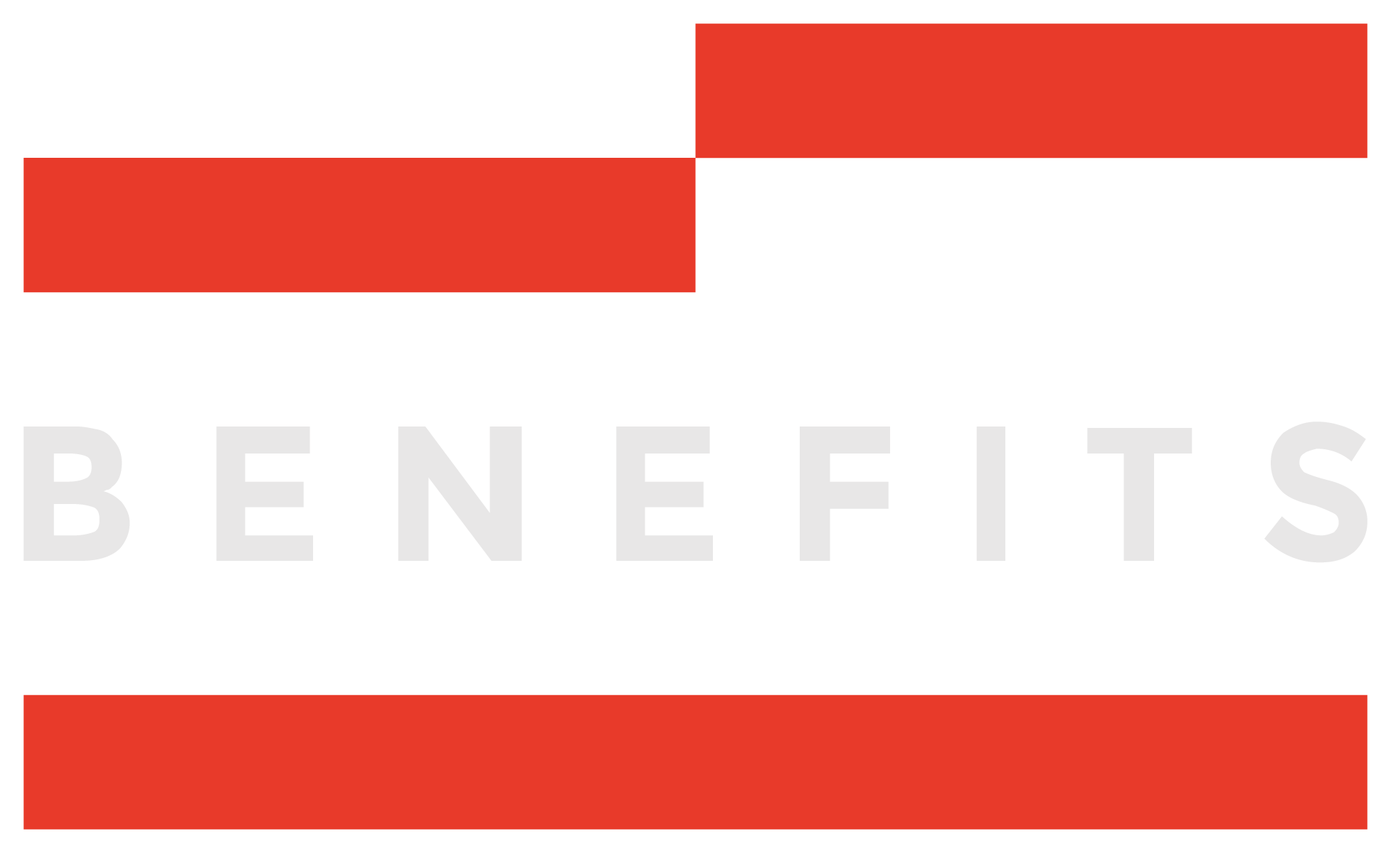 Benefits logo White text